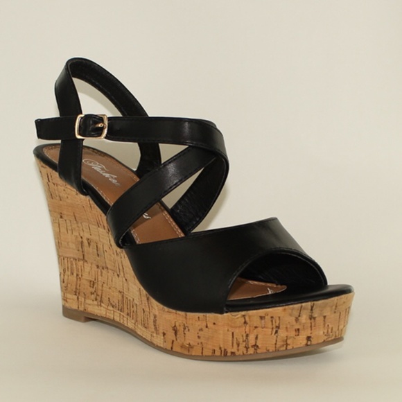Wedge Sandals from Fashion Focus - Super-2 Black - Picture 2 of 2